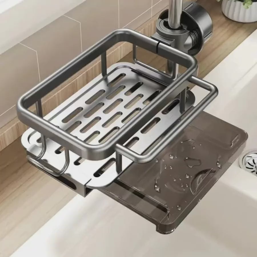 Short demo: a sponge placed into SinkBuddy on the faucet